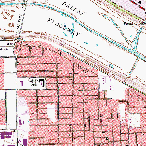 Topographic Map of Sweet Home Baptist Church, TX