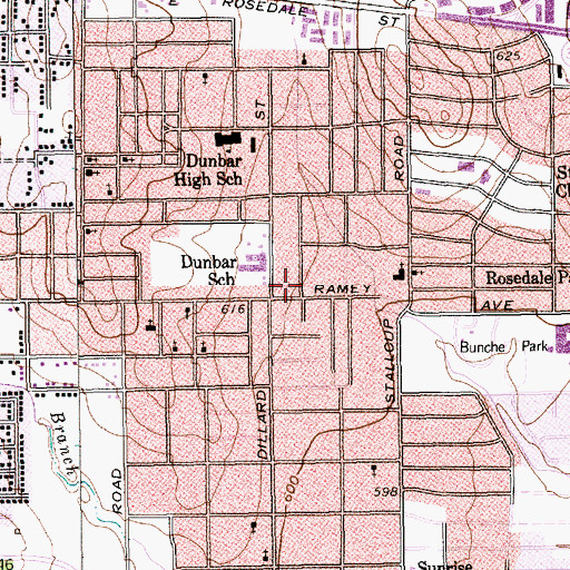 Topographic Map of Sweet Home Baptist Church, TX