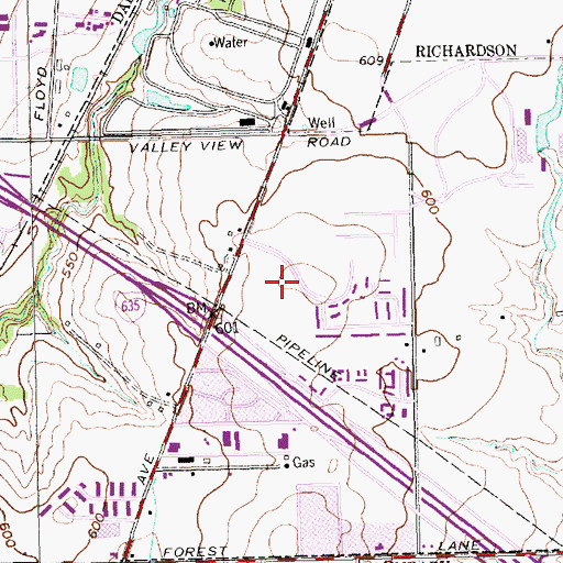 Topographic Map of Temple of Prophetic Praise, TX