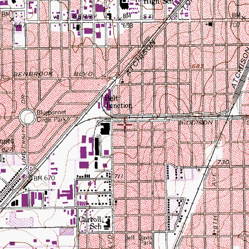 Topographic Map of Templo Casa Del Alfarero, TX