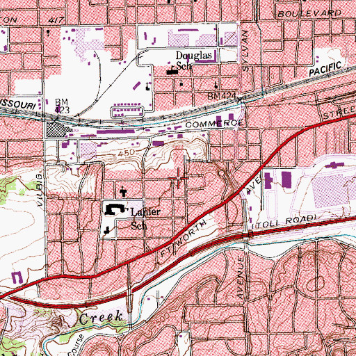 Topographic Map of Templo Jesus Christ, TX