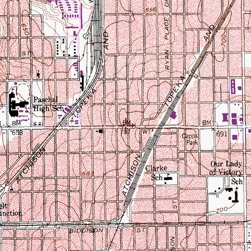 Topographic Map of Templo Juan, TX