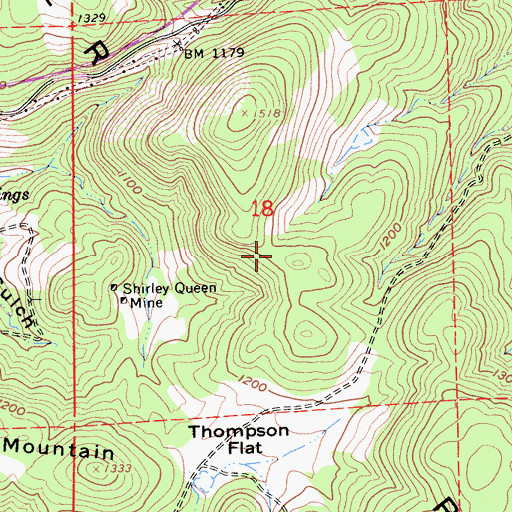 Topographic Map of Gopher Ridge, CA