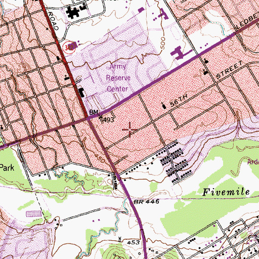 Topographic Map of Union Hope Primitive Baptist Church, TX