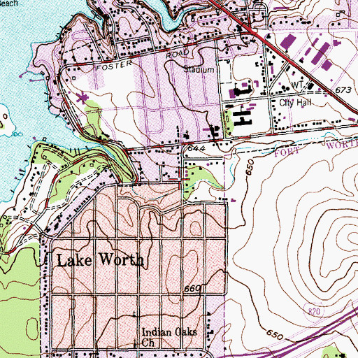 Topographic Map of United Pentecostal Church, TX