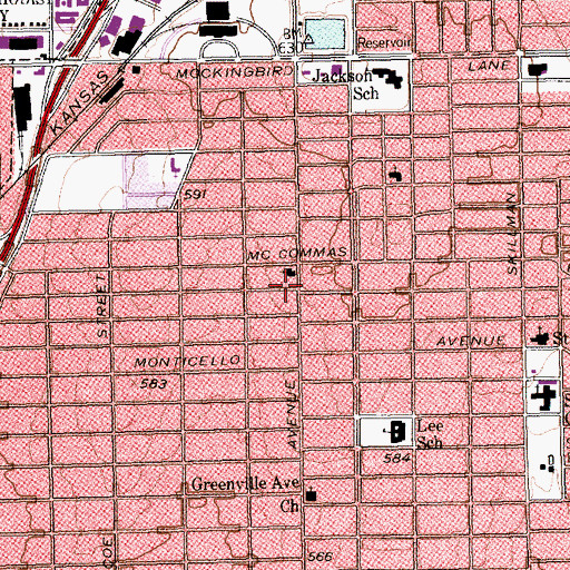 Topographic Map of Unity Church of Christianity, TX