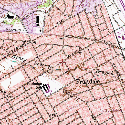 Topographic Map of Voice of Deliverance Baptist Church, TX