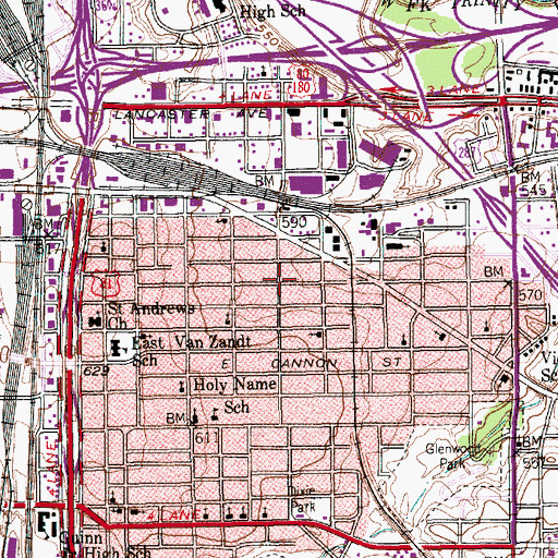Topographic Map of World Missionary Baptist Church, TX