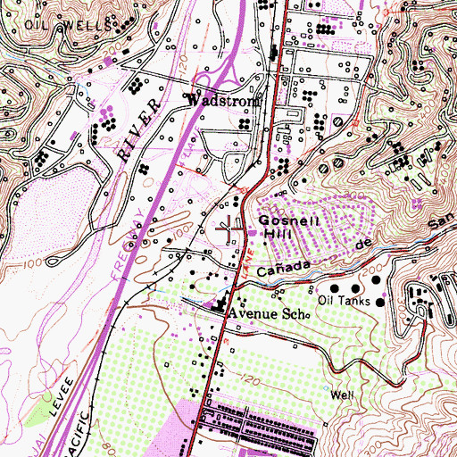 Topographic Map of Gosnell Hill, CA