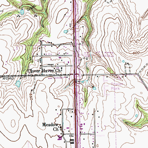 Topographic Map of Interchange 413, TX