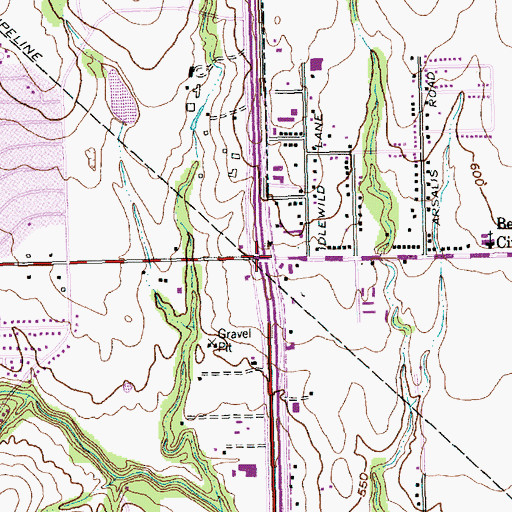 Topographic Map of Interchange 415, TX