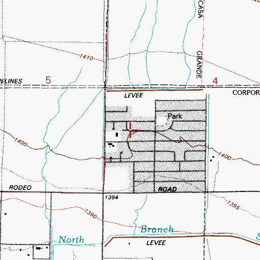 Topographic Map of Rancho Grande Park, AZ