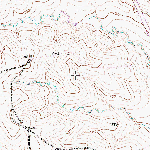 Topographic Map of Interchange 428, TX