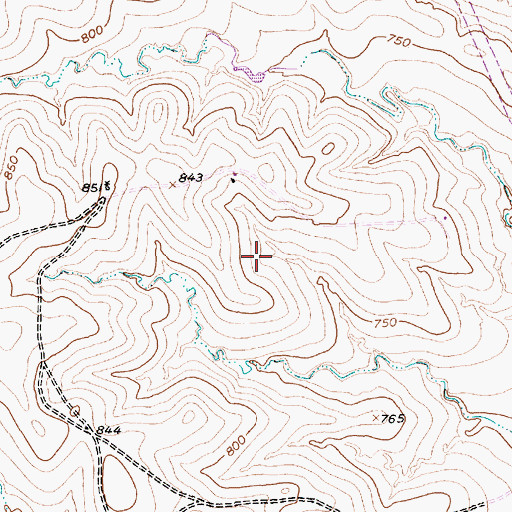 Topographic Map of Interchange 429A, TX