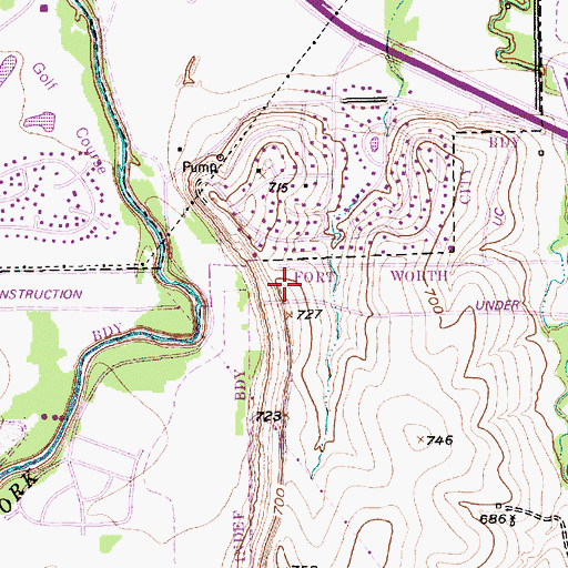 Topographic Map of Interchange 431, TX