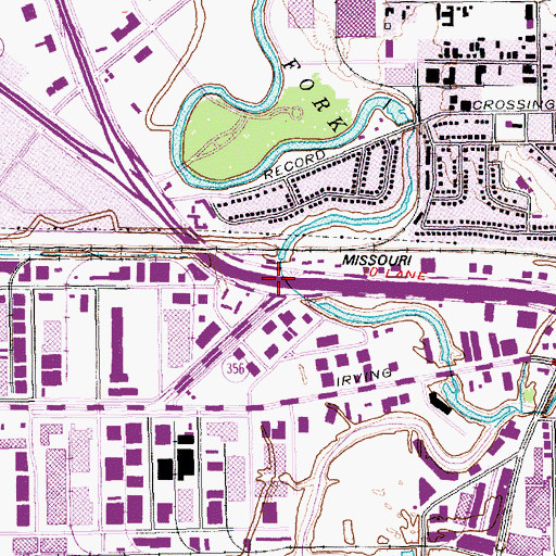 Topographic Map of Interchange 432B, TX