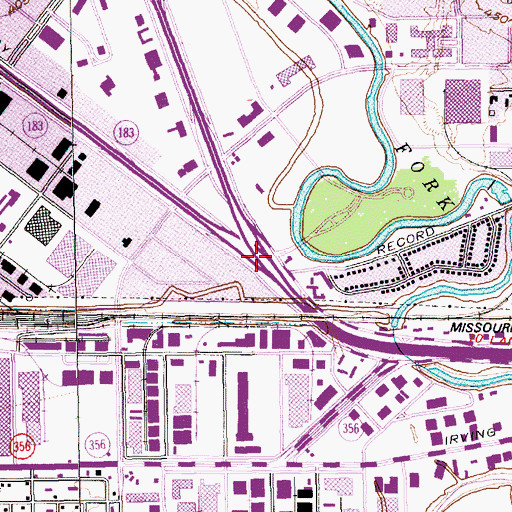 Topographic Map of Interchange 433A, TX