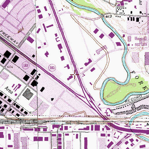 Topographic Map of Interchange 433B, TX