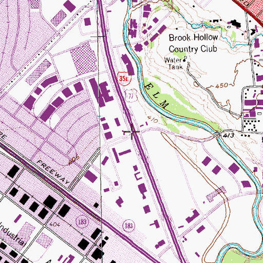 Topographic Map of Interchange 434A, TX