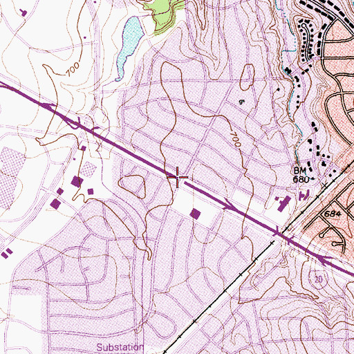 Topographic Map of Interchange 434A, TX