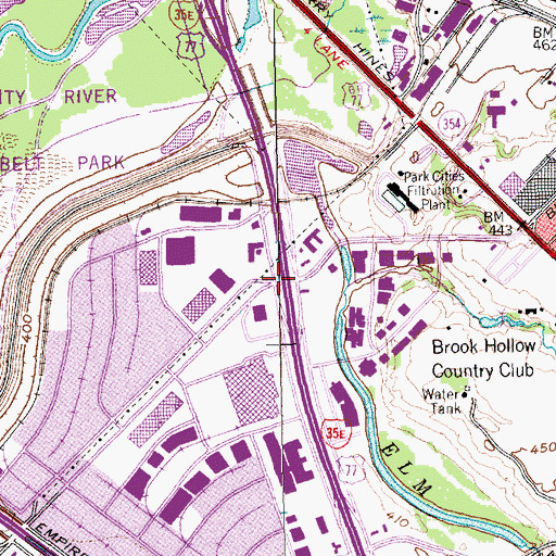 Topographic Map of Interchange 434B, TX