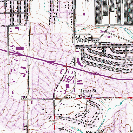 Topographic Map of Interchange 436A, TX