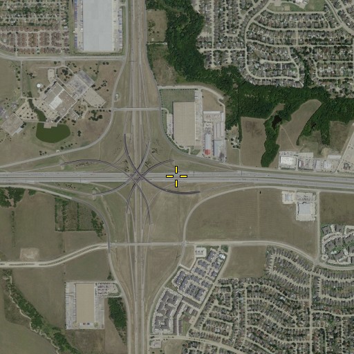 Aerial/Satellite Image of Interchange 453B, TX