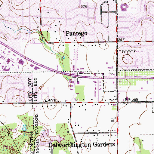 Topographic Map of Arlington Classics Academy, TX