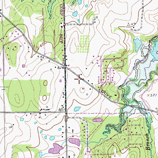 Topographic Map of Carroll Middle School, TX
