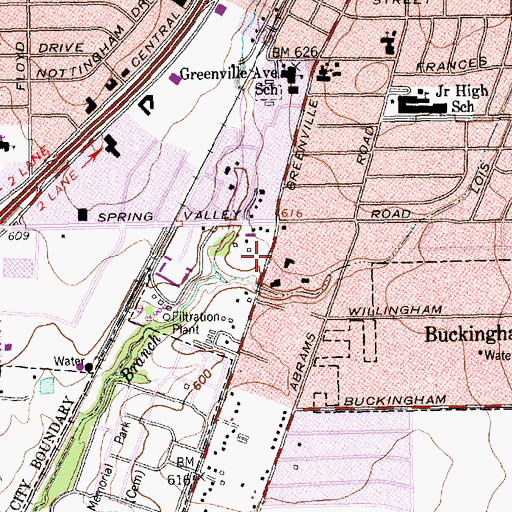 Topographic Map of Christa McAuliffe Learning Center, TX