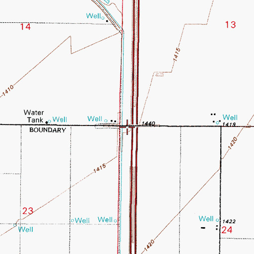 Topographic Map of Storey Road Underpass, AZ