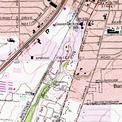 Topographic Map of Evolution Academy Charter School, TX