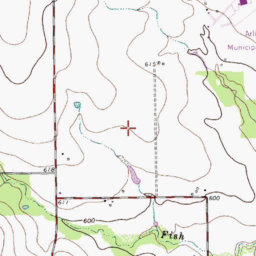 Topographic Map of Ferguson Junior High School, TX