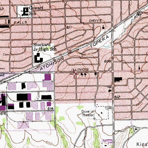 Topographic Map of Golden Rule Charter School, TX