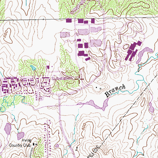 Topographic Map of Islamic School of Irving, TX