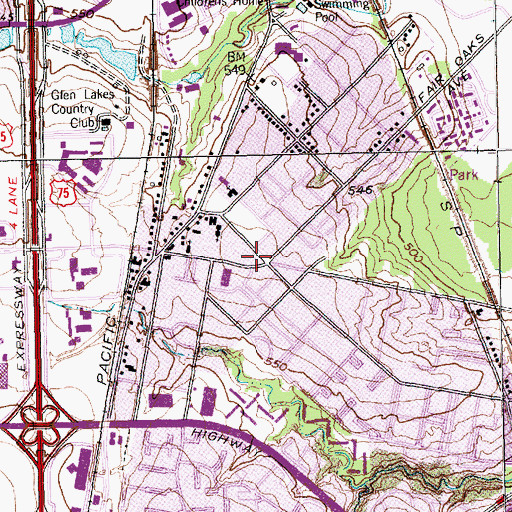 Topographic Map of Jack Lowe Senior Elementary School, TX