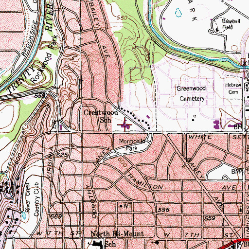 Topographic Map of Jo Kelly Special Education School, TX