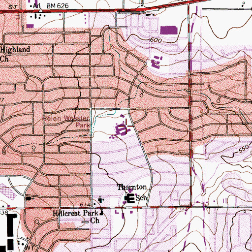 Topographic Map of Knox Elementary School, TX
