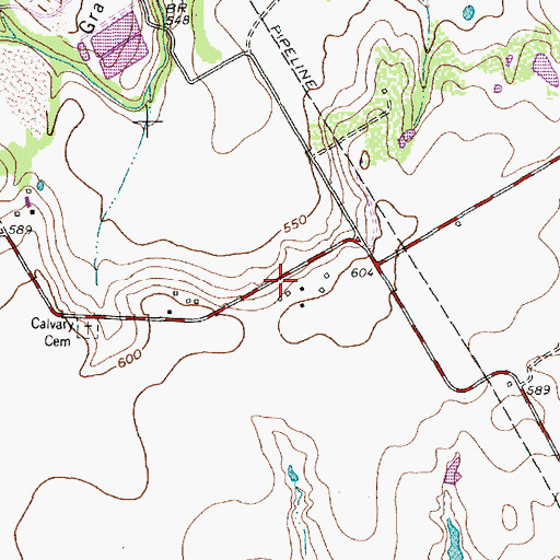 Topographic Map of Mary Orr Intermediate School, TX