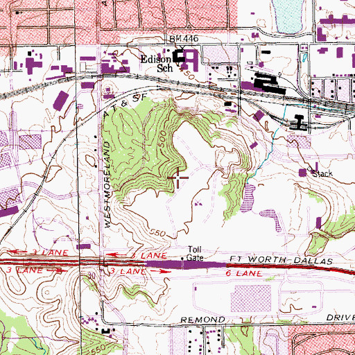 Topographic Map of P A S S Learning Center, TX