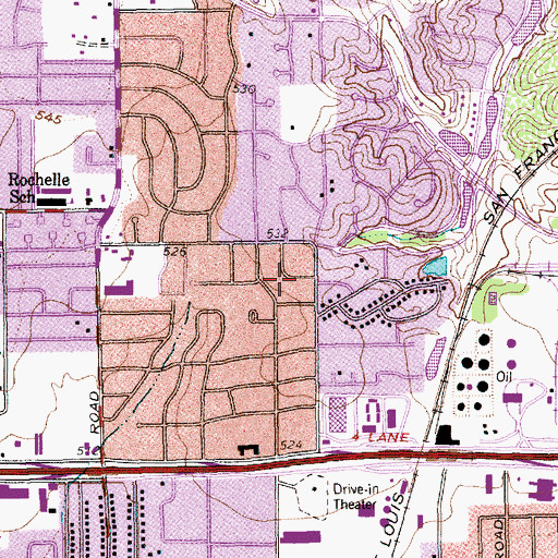 Topographic Map of Redeemer Montessori School, TX
