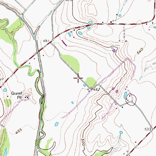 Topographic Map of Sachse High School, TX