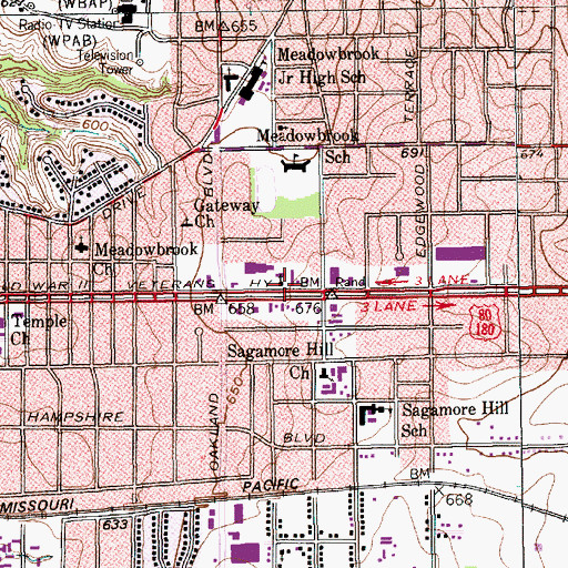 Topographic Map of Theresa B Lee Academy, TX