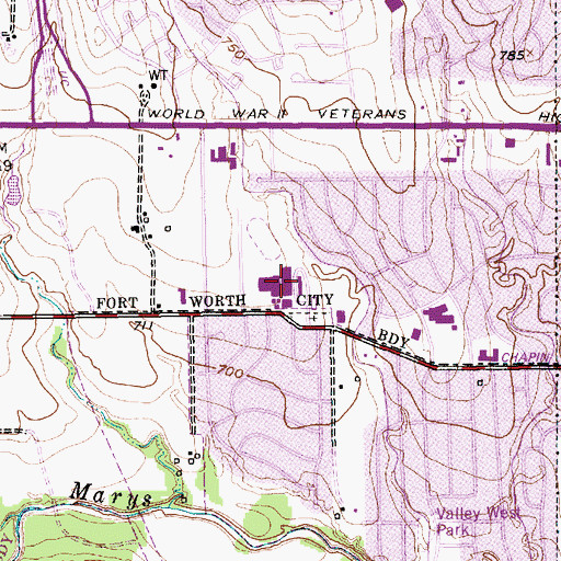 Topographic Map of Tier 1 Leonard Dallas Area Excellerated Program Middle School, TX