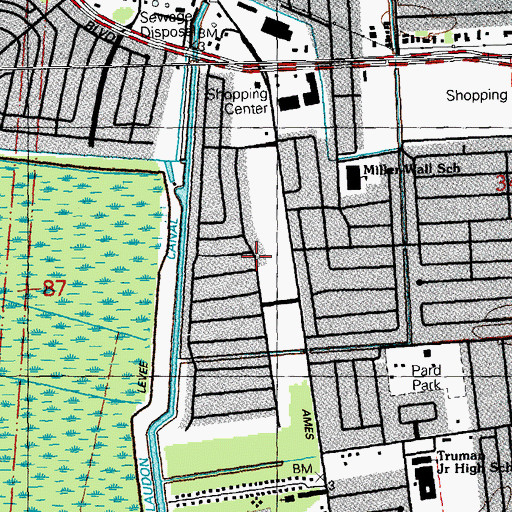 Topographic Map of A Learning Course, LA