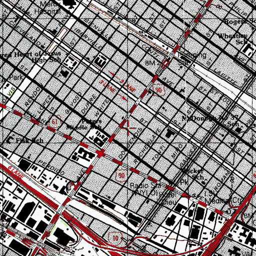Topographic Map of All Day Child Care Center, LA