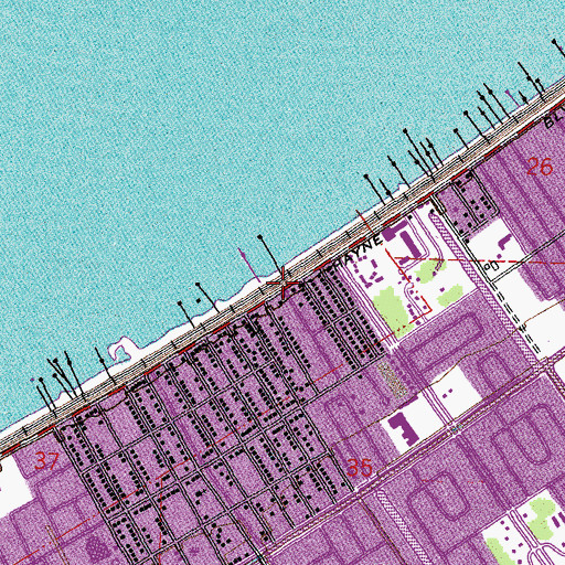 Topographic Map of Arcadia Home, LA