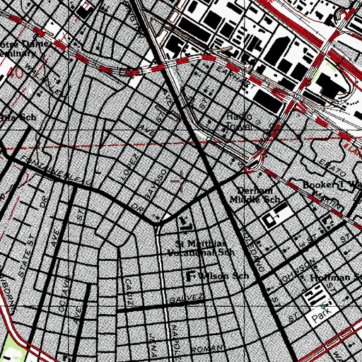 Topographic Map of Babykeepers Day Care and Preschool Number 2, LA