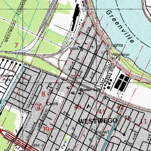 Topographic Map of Big Bird Day Care Center, LA