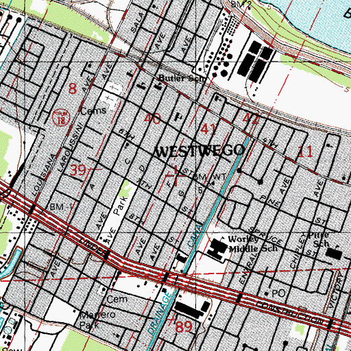 Topographic Map of Big Bird Day Care Center Number 3, LA